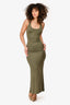 Meshki Green Olive Halter Neck Maxi Dress Size XS