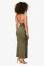 Meshki Green Olive Halter Neck Maxi Dress Size XS