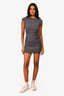 White Fox Charcoal Grey Slinky Mini Dress Size XS