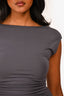 White Fox Charcoal Grey Slinky Mini Dress Size XS
