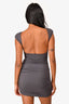 White Fox Charcoal Grey Slinky Mini Dress Size XS