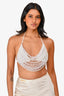 Leslie Amon Faux Pearl Bra Top Size XS/S