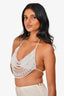 Leslie Amon Faux Pearl Bra Top Size XS/S
