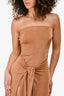 Lamon Copper Strapless Dress Size XS