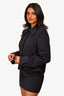 Oddmuse Navy Crop Jacket + Mini Skirt Set Size XS