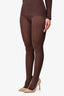 Norma Kamali Brown Top + Stirrup Leggings Set Size XS