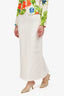 L'acadamie by Marianna Leala White Linen Midi Skirt Size XS