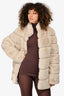 Lamarque Cream Faux Fur Jacket Size S