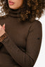 Goldbergh Dark Brown Mira Ribbed Knit Turtleneck Sweater Size XS