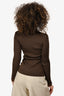 Goldbergh Dark Brown Mira Ribbed Knit Turtleneck Sweater Size XS