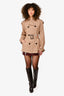Mint Velvet Beige Structured Cotton Trench Coat Size M