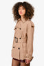 Mint Velvet Beige Structured Cotton Trench Coat Size M