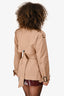 Mint Velvet Beige Structured Cotton Trench Coat Size M
