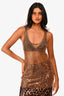 Cultnaked Gold Stardust Mini Dress Size XS