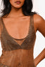 Cultnaked Gold Stardust Mini Dress Size XS
