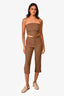 Lovers + Friends Brown 'Natasha' Strapless Top & Cropped Pants Set Size XS