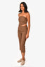 Lovers + Friends Brown 'Natasha' Strapless Top & Cropped Pants Set Size XS