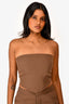 Lovers + Friends Brown 'Natasha' Strapless Top & Cropped Pants Set Size XS