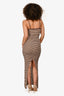 Meshki Brown/Cream Knit Cut-Out Maxi Dress Size XS