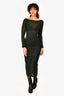NBD Dark Green Sandra Midi Dress Size XS