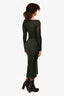 NBD Dark Green Sandra Midi Dress Size XS