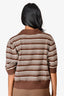 Lovers + Friends Brown & White Sheeva Stripe Polo Size XL