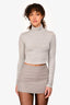 AFRM Grey Crop Turtleneck Micaela Top Size S