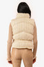 Camila Coelho Cream Eissa Knit Puffer Vest with Belt Size S