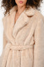 Apparis Cream Faux Fur 'Steffi' Long Coat Size S
