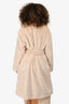 Apparis Cream Faux Fur 'Steffi' Long Coat Size S