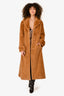 Stand Studio Camel Teddy Faux Fur Belted Coat Size XS/S