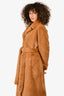 Stand Studio Camel Teddy Faux Fur Belted Coat Size XS/S