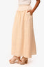 Dissh Yellow Linen Midi Skirt Size 2