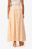 Dissh Yellow Linen Midi Skirt Size 2