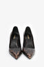 Prada Brown Tortoise Print Coated Leather Heels Size 37
