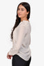 L'Agence Cream Silk Pleated Blouse Size XS
