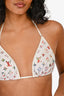 Louis Vuitton White/Multicolour Printed Bikini Top Size 38