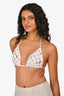 Louis Vuitton White/Multicolour Printed Bikini Top Size 38