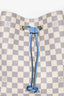 Louis Vuitton 2019 Damier Azur/ Blue Leather NeoNoé MM Bucket Bag