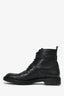 Saint Laurent Black Leather Buckle Ankle Boots Size 38.5