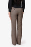 Sandro Grey/Blush Check Slim Fit Trousers Size 36