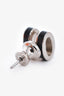 Hermès Silver Tone/Black Enamel Mini Pop H Earrings