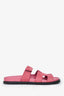 Hermes Pink Suede Leather Chypre Sandals Size 38 (As Is)