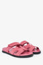 Hermes Pink Suede Leather Chypre Sandals Size 38 (As Is)