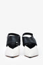 Celine White/Black Leather Pointed Toe Heels Size 38