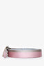 Roger Vivier Pink/Silver Satin Crystal Embellished Buckle Belt Size 75