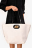 Celine 2020 Cream/Black Canvas/Leather Cabas Maillon Triomphe Tote