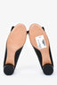 Salvatore Ferragamo Black Leather Black Bow Vera Pumps Size 5.5