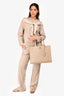Prada Beige/White Woven Large Symbole Tote