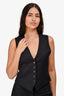 Nili Lotan Black Wool Vest Size 2